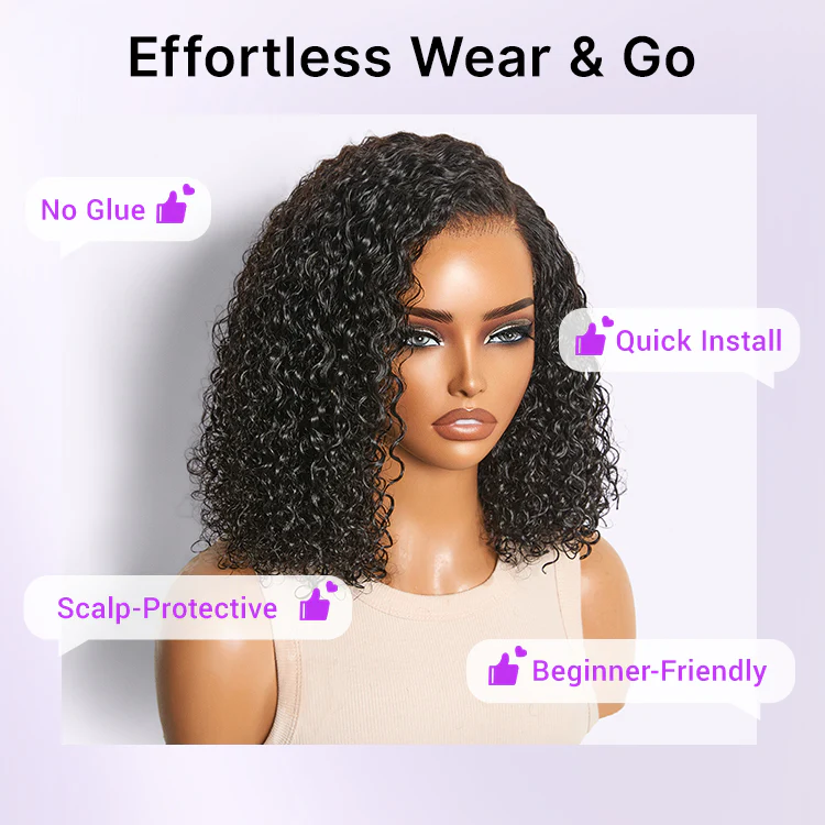 180% Density Kinky Curly PartingMax Glueless 7x6 Closure HD Lace Wig Pre-Cut Lace Flexi-Fit Drawstring Cap - Image 7