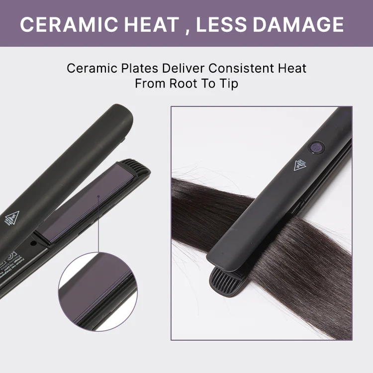 US only | 1PC Hair Straightener, Up to 460°F, Quick, Smooth & Frizz-Free Styling Tool for Wigs and Natural Hair, Travel-Friendly | Add-on item - Image 3
