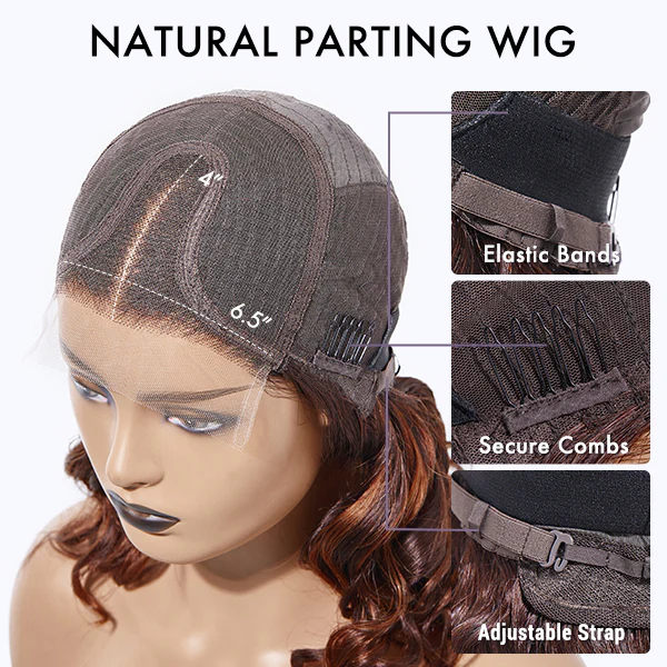 2 For $169.9 | 12 Inches Ash Blonde Ombre Blunt Cut Bob Minimalist HD Lace Wig+ 14 Inches Brown Ombre Loose Wave Minimalist HD Lace Glueless Short Wig No Code Needed - Image 3