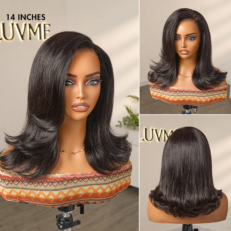 2 For $169.9 | 12 Inches Blonde Highlight Glueless Minimalist HD Lace Bob + 14 Inches Flip Ends Glueless 13x4 Frontal Lace Bob Cut Wig No Code Needed - Image 3