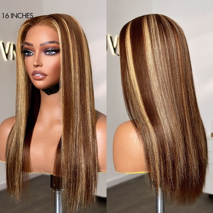 Crazy Wednesday | Luvme Hair 180% Density Honey Blonde Highlight Silky Straight Glueless 5x5 Closure HD Lace Long Wig - US Only - Image 7