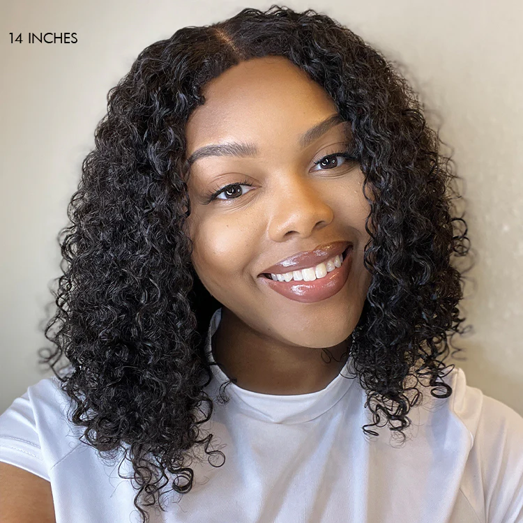 Vacation Vibes Water Wave 4x4 Closure Lace Glueless Mid Part Short Wig 100% Human Hair - US Only - Image 2