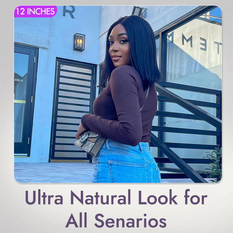 My GO-TO BOB™ - Glueless 5x5 Closure HD Lace Silky Straight Human Hair Wig - Image 6