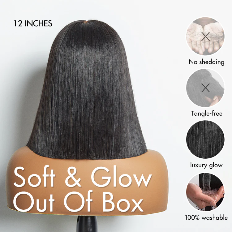 My GO-TO BOB™ - Glueless 5x5 Closure HD Lace Silky Straight Human Hair Wig - Image 7
