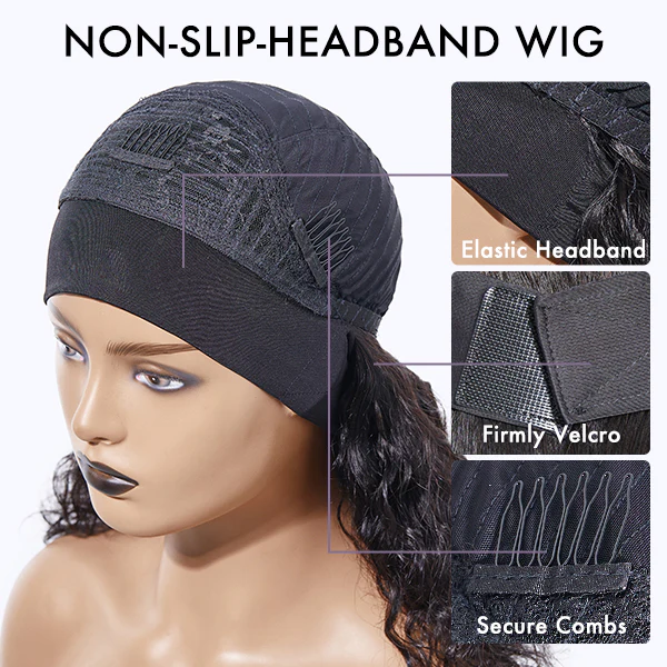 Put On & Go Silky Straight Headband Wig Beginner Friendly 100% Human Hair (Get Free Trendy Headbands) - US Only - Image 7