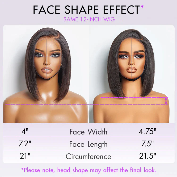 AiryFit™ Scalp Care Wigs | Silky Blunt Cut Bob Snugfit Glueless Minimalist HD Lace Short Wig Pre-Cut Lace - US Only - Image 8