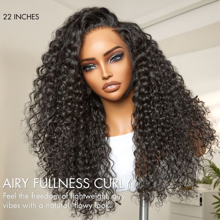 AiryFit™ Scalp Care Wigs - Deep Parting Water Wave Human Hair Wig Glueless 11x6 Frontal HD Lace Curly Wig - Image 7