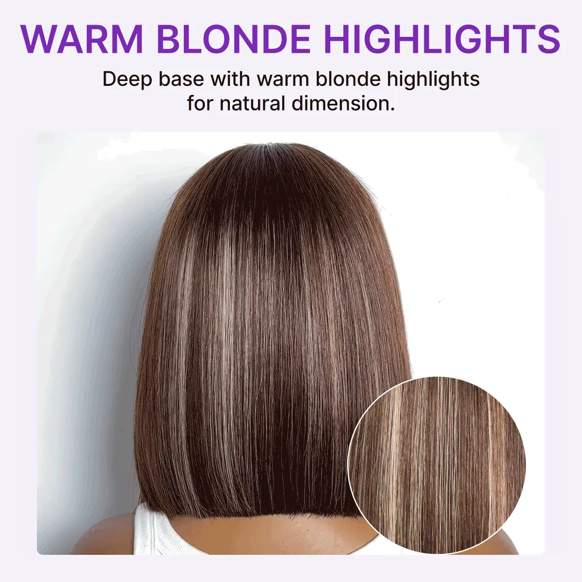 Ash Blonde Highlight Glueless 5x5 HD Closure Lace Bob Wig Pre-Cut Lace Flexi-Fit Drawstring Cap - Image 2