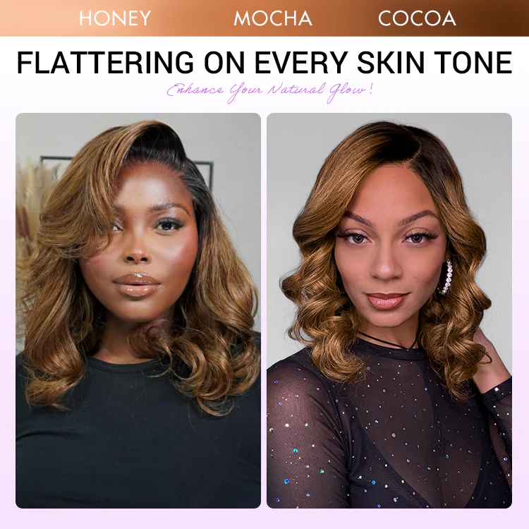 Bouncy Blonde Light Weight Left C Part Loose Wave Glueless 5x5 Closure Lace Wig Breathable Cap - US Only - Image 4