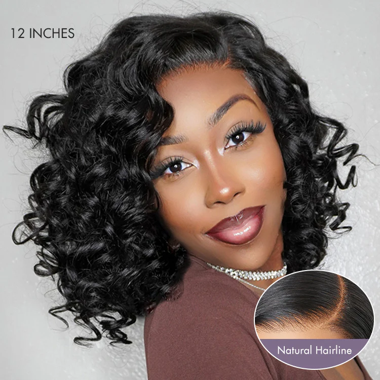 Crazy Wednesday | Luvme Hair Mature Bouncy Left C Part Natural Black / Ginger Ombre Loose Wave Glueless Minimalist HD Lace Wig Ready to Go - Image 6