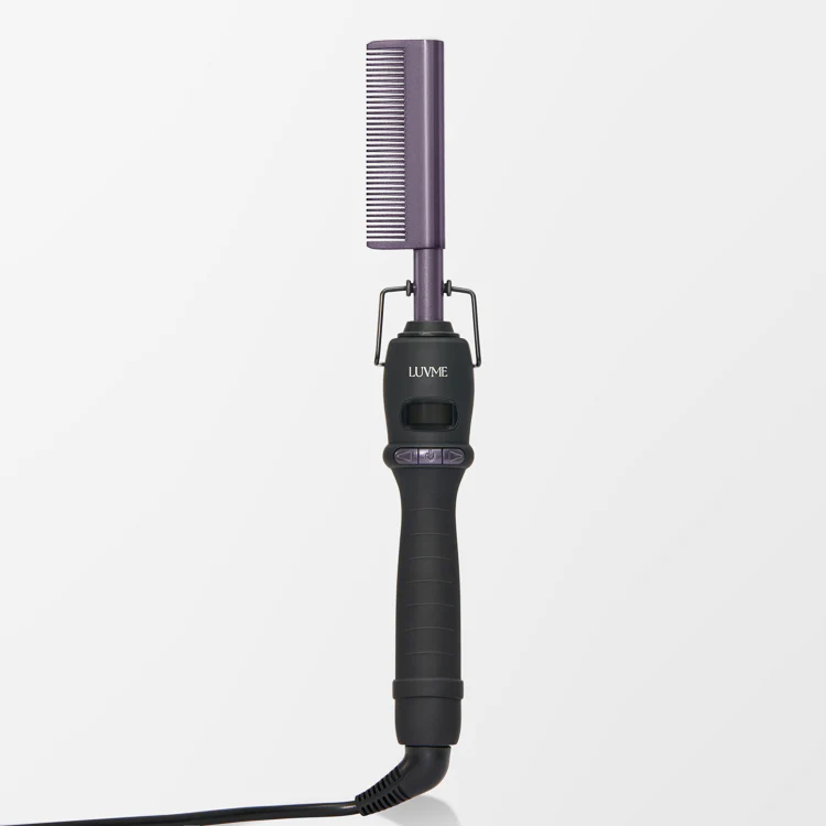 Electric Hot Comb with US Plug for Wigs and Natural Hair, 30s Fast Heating & Adjustable Temp