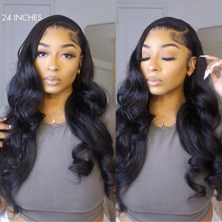 Exclusive Sale | 360 Lace Invisi Drawstring Super Natural Hairline Water Wave Free Part Human Hair Wig Pre-Cut Lace - Image 8