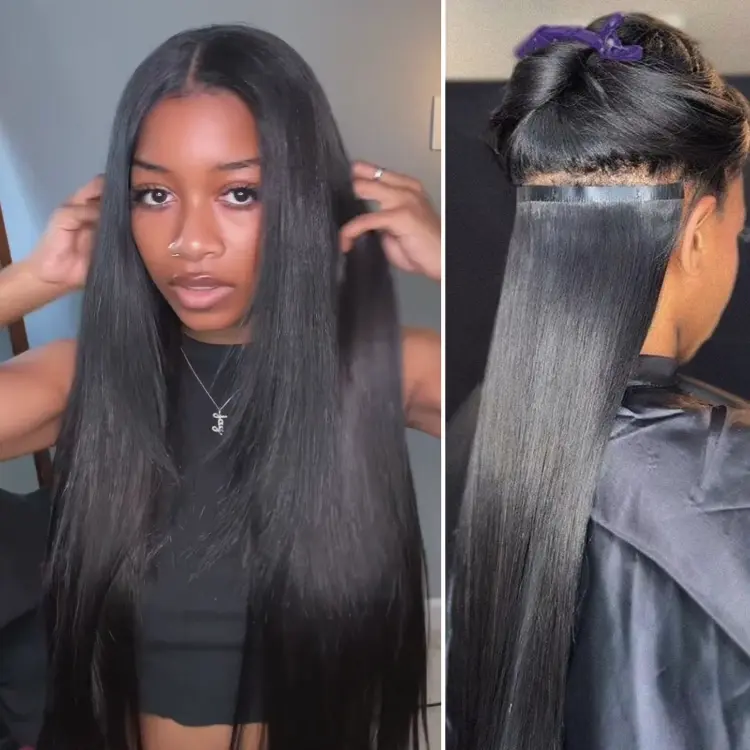 Exclusive Sale | Straight / Burmese Curly / Body Wave / Kinky Curly / Yaki Straight / Kinky Straight Clip in Hair Extensions Real Human Hair Pieces 135g 9pcs / 7pcs with Free Gift