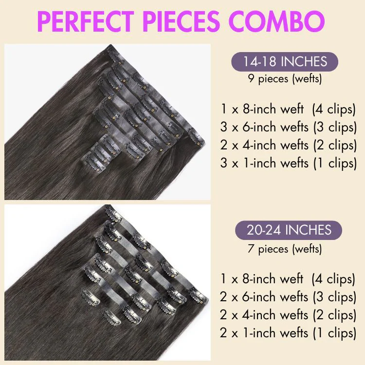 Exclusive Sale | Straight / Burmese Curly / Body Wave / Kinky Curly / Yaki Straight / Kinky Straight Clip in Hair Extensions Real Human Hair Pieces 135g 9pcs / 7pcs with Free Gift - Image 14