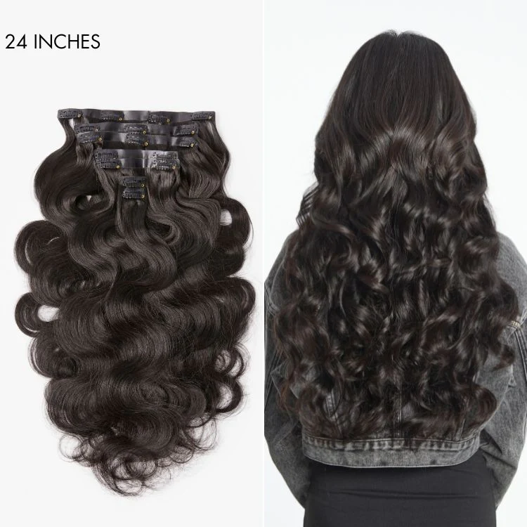 Exclusive Sale | Straight / Burmese Curly / Body Wave / Kinky Curly / Yaki Straight / Kinky Straight Clip in Hair Extensions Real Human Hair Pieces 135g 9pcs / 7pcs with Free Gift - Image 7