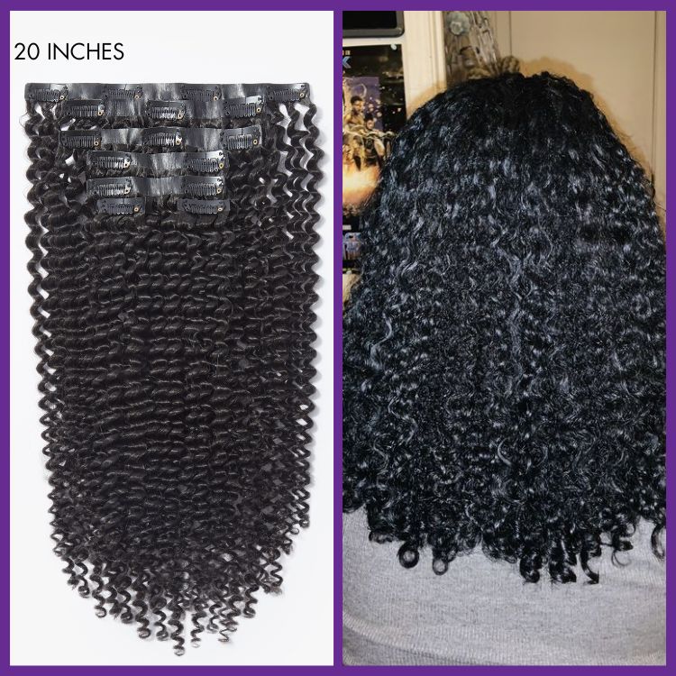 Exclusive Sale | Straight / Burmese Curly / Body Wave / Kinky Curly / Yaki Straight / Kinky Straight Clip in Hair Extensions Real Human Hair Pieces 135g 9pcs / 7pcs with Free Gift - Image 9