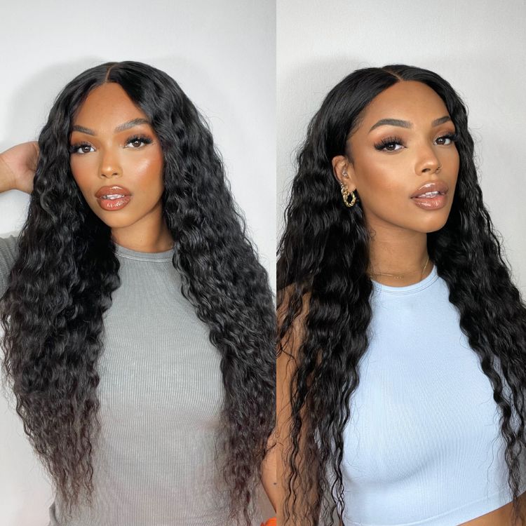 Boho-Chic | Flowy Bohemian 5x5 Closure Lace Glueless Mid Part Long Curly Wig 100% Human Hair - US Only - Image 7