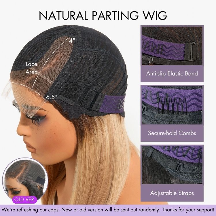 Honey Blonde Highlight Layered Cut Glueless Wig Minimalist HD Lace Human Hair Wig - Image 10