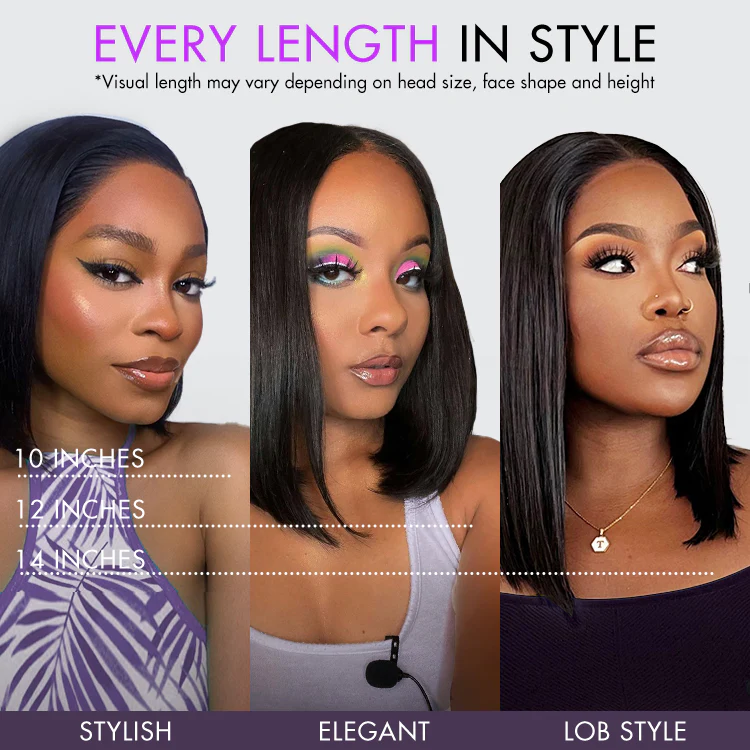 Brown Blonde Combo Highlight Straight Glueless 5x5 Closure HD Lace Bob Wig | Large & Small Cap Size - Image 6