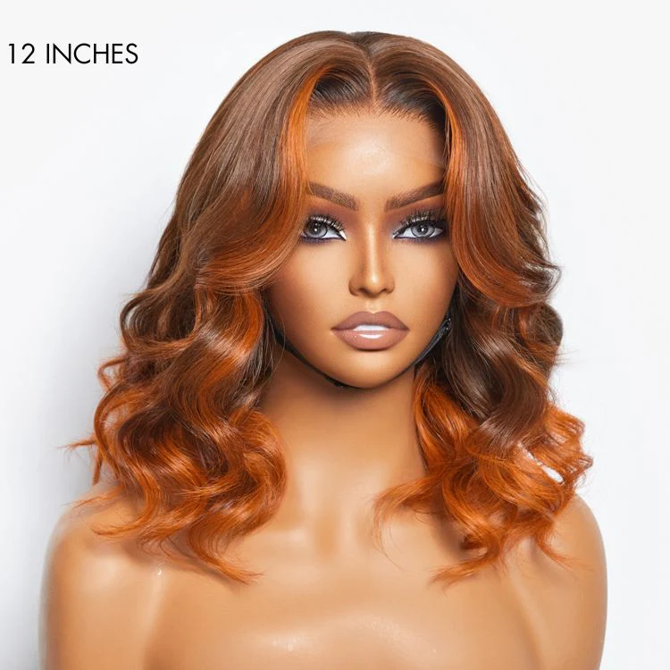 Limited Design | Ginger Highlight Ombre Loose Wave Glueless 5x5 Closure HD Lace Wig | Large & Small Cap Size - Image 3