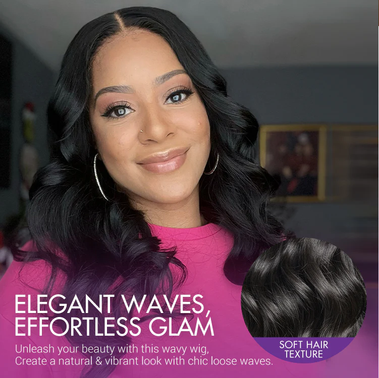Jet Black Loose Body Wave Glueless 5x5 Closure Lace Wig 100% Human Hair - Image 8