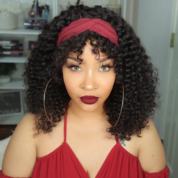Limited Restock | Deep Wave Headband Wig With Bangs