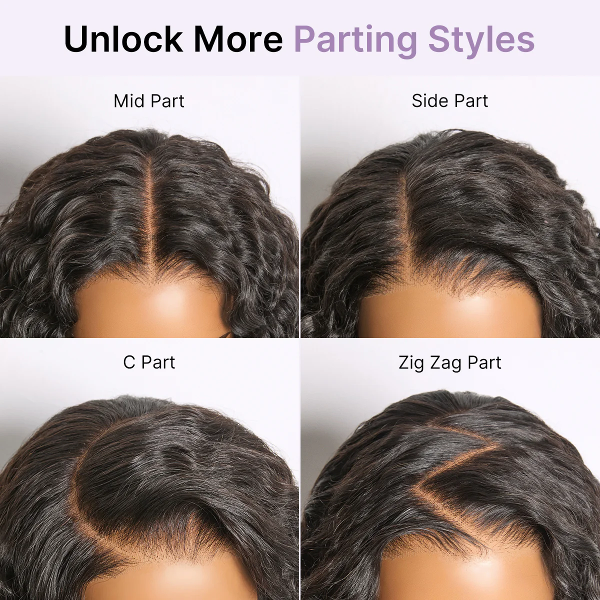 Luvme All-Day Comfort Wig 180% Density Soft & Full Water Wave Glueless 7x6 Closure HD Lace Human Hair Wig Pre-Cut Lace - Image 12