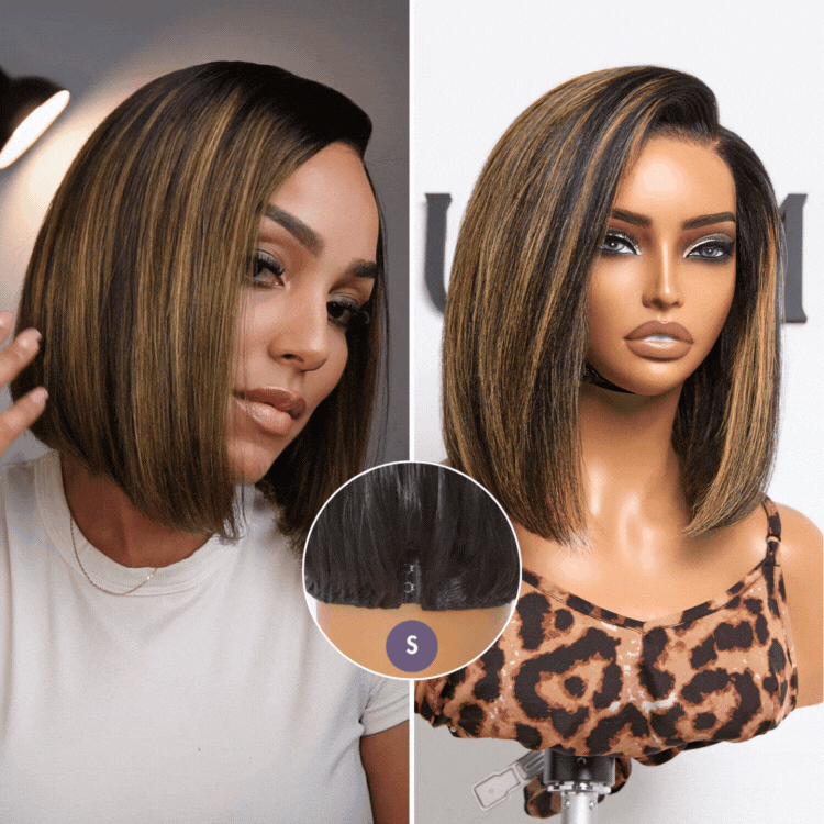 Luvme All-Day Comfort™ Wig Blunt Cut Bob Glueless Minimalist HD Lace Short Human Hair Wig Pre-Cut Lace - Image 11