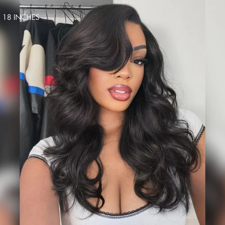 Luvme All-Day Comfort™ Wig 180% Density Butterfly Cut Layered Loose Body Wave Glueless 7x6 Closure HD Lace Human Hair Wig Pre-Cut Lace - Image 4