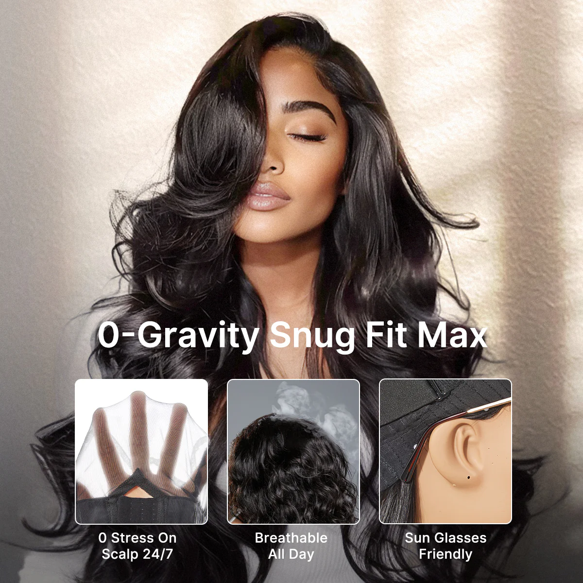 Luvme All-Day Comfort™ Wig Ombre Brown Silky Blunt Cut Bob Glueless 7x6 Closure HD Lace Wig Pre-Cut Lace - Image 5