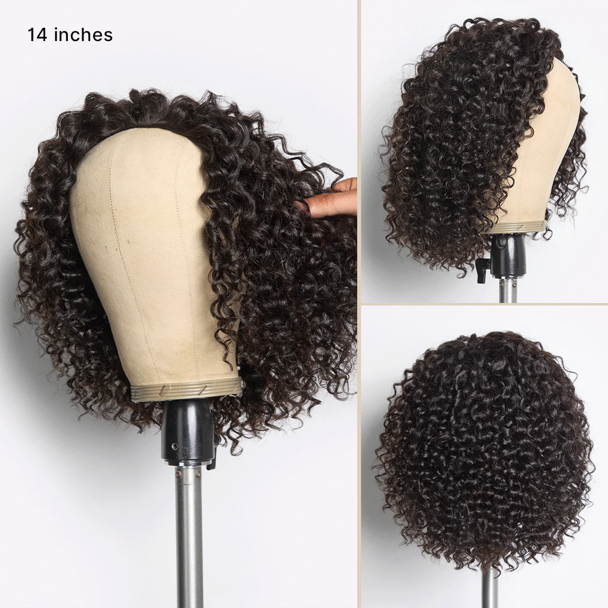 Luvme Too Easy Texture Half Wig 180% Density Fluffy Curly Glueless Flexi-Fit Drawstring Water Wave Wig - Image 8