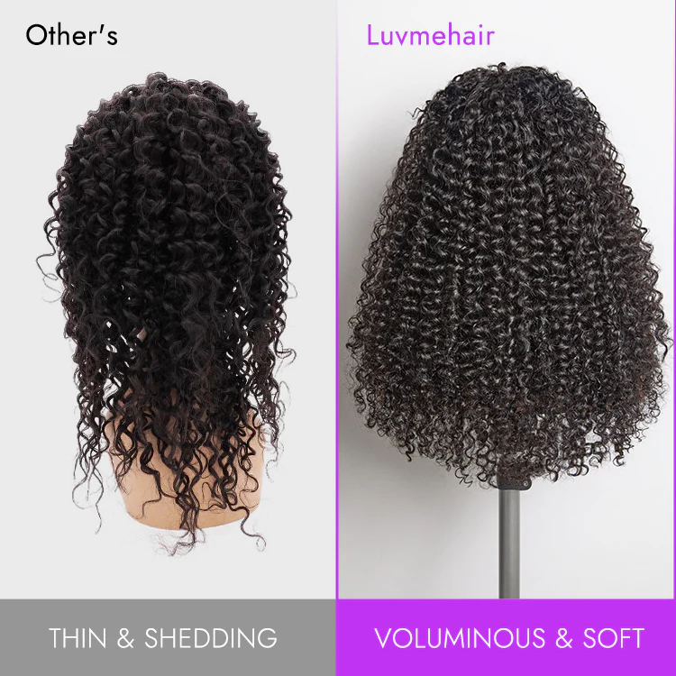 Luvme Too Easy Texture™ 180% Density Messy Burmese Curly Half Wig Glueless Flexi-Fit Drawstring Wig Beginner Friendly - US Only - Image 7