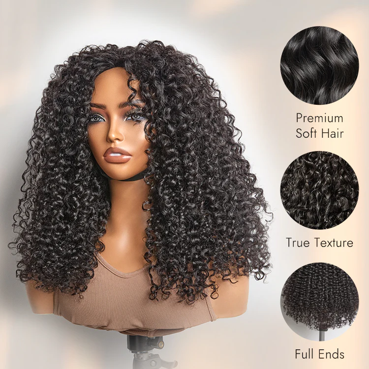 Luvme Too Easy Texture™ 180% Density Messy Burmese Curly Half Wig Glueless Flexi-Fit Drawstring Wig Beginner Friendly - US Only - Image 8