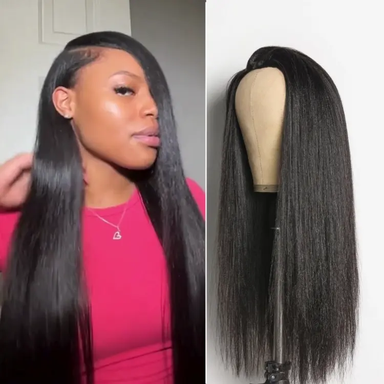 Luvme Too Easy Texture™ 3-In-1 Half Wig 180% Density Kinky Curly / Yaki Straight Glueless Flexi-Fit Drawstring Wig - Image 3