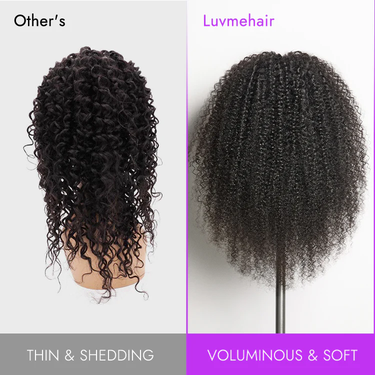 Luvme Too Easy Texture™ Wig 180% Density Kinky Curly / Yaki Straight Glueless V Part Flexi-Fit Drawstring Wig - Image 10