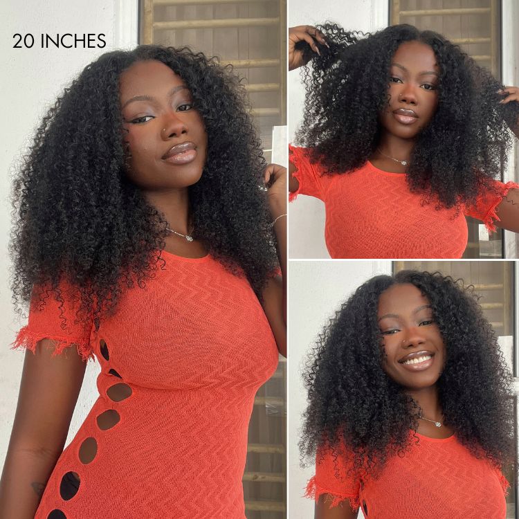 Luvme Too Easy Texture™ Wig 180% Density Kinky Curly / Yaki Straight Glueless V Part Flexi-Fit Drawstring Wig - Image 3