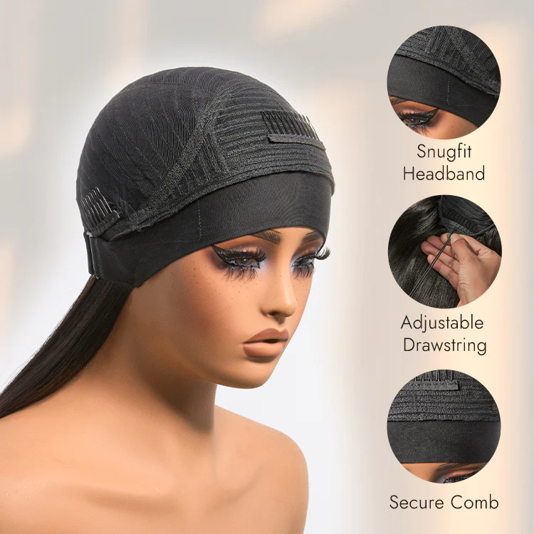 Luvme Too Easy Texture™ Wig 180% Density Water Wave Glueless Headband Wig Flexi-Fit Drawstring (Get Free Trendy Headbands) - Image 9