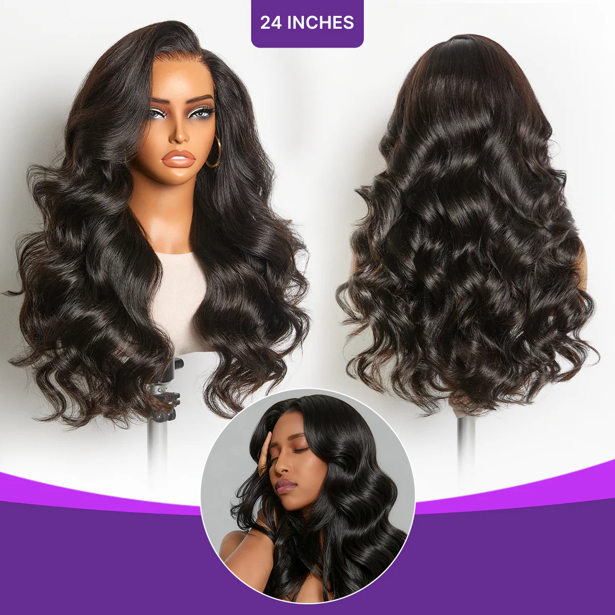 MyOwn-Fit™ PartingMax Glueless Personalized Comfort Wig 180% Density Loose Body Wave 7x6 Closure HD Lace Wig Pre Cut & Plucked & Bleached Ready to Go - Image 4