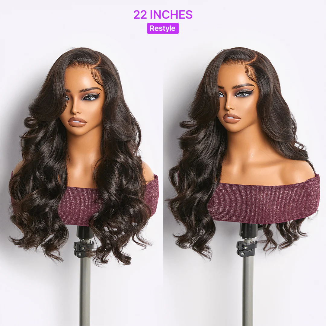 MyOwn-Fit™ PartingMax Glueless Wig 180% Density Light Yaki Body Wave 7x6 Closure HD Lace Wig Flexi-Fit Invisi Drawstring Cap & Pre-Cut Lace - Image 5