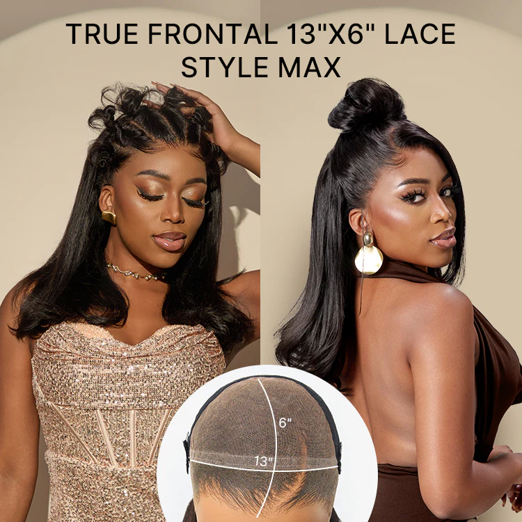NatureMAX™ 200% Density Ombre Brown / Natural Loose Wave Glueless 13x6 HD Lace Front Shoulder Length Wig Pre-Cut Lace Flexi-Fit Drawstring Cap - Image 10