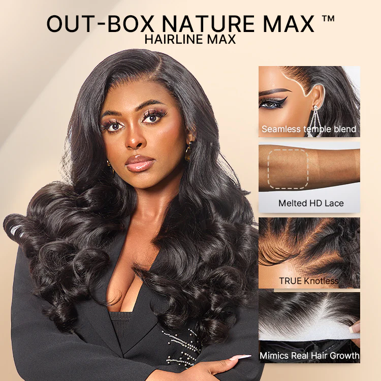 NatureMAX™ 200% / 250% Density Loose Wave Glueless Ear-to-ear 13x4 / 13x6 HD Lace Front Wig Pre-Cut Lace Flexi-Fit Drawstring Cap - Image 2