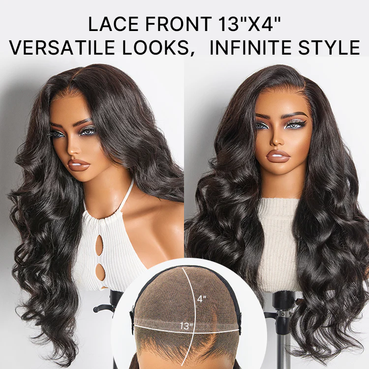 NatureMAX™ 200% / 250% Density Loose Wave Glueless Ear-to-ear 13x4 / 13x6 HD Lace Front Wig Pre-Cut Lace Flexi-Fit Drawstring Cap - Image 3