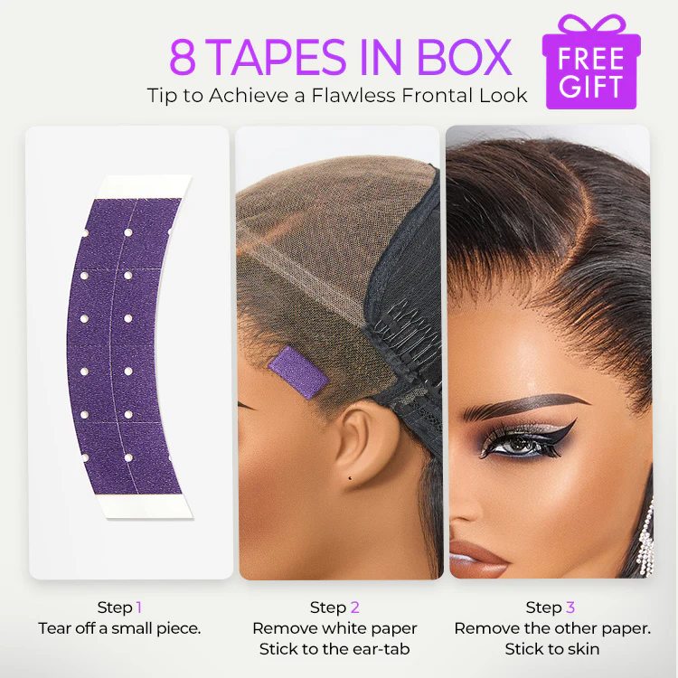 NatureMAX™ Silky Blunt Cut Bob Glueless Ear-to-ear 13x4 HD Lace Front Wig Pre-Cut Lace Flexi-Fit Drawstring Cap - Image 8