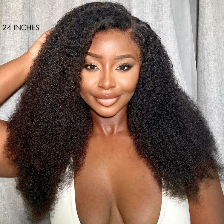 Limited Restock | 4C Edges | Realistic Kinky Edges Afro Curly Glueless Long Wig - US Only - Image 5