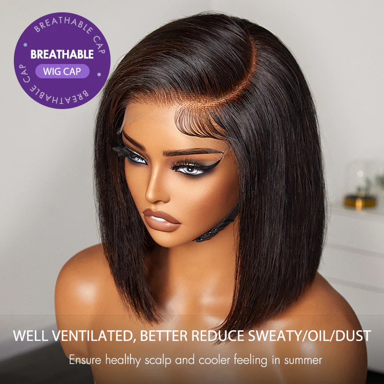 Crazy Wednesday | Luvme Hair PartingMax Glueless Wig Silky Blunt Bob Cut 7x6 Closure HD Lace Wig Breathable Cap - Image 4