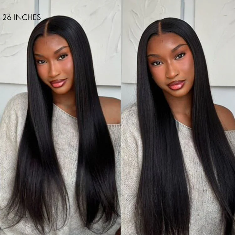 PreMax Wigs | HD Lace Super Natural Hairline Silky Straight Glueless 13x4 Frontal Lace Wig Human Hair Pre-Cut Lace - Image 9