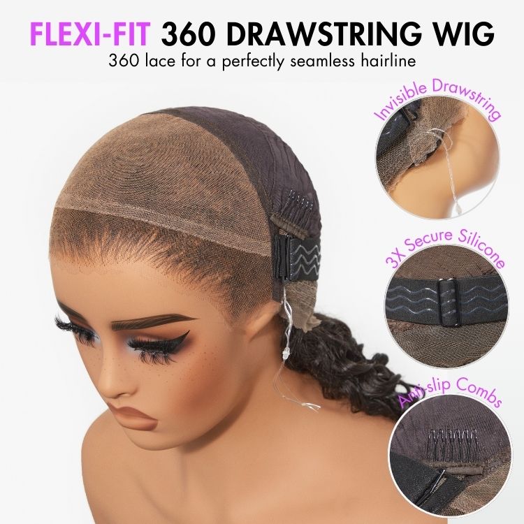 PreMax Wigs - Flexi-Fit Invisi Drawstring Cap 360 HD Lace Loose Body Wave Wig Restyle Friendly  - US Only - Image 5