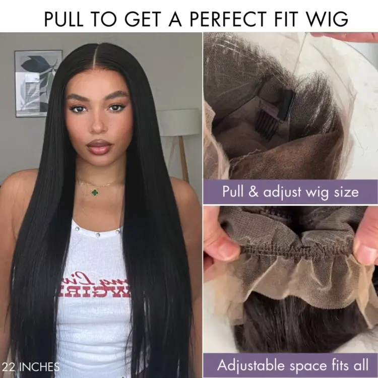 PreMax Wigs - HD Full Lace Water Wave / Straight Flexi-Fit Invisi Drawstring Cap Long Wig - Image 2