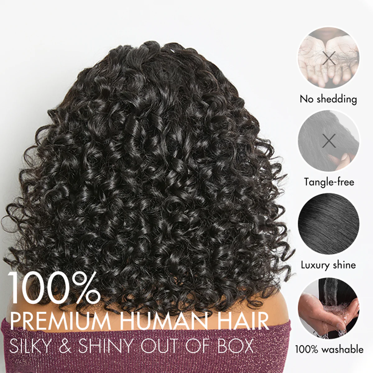 Readitress™ Chic & Voluminous 180% Density Pre-Braided Bouncy Curly Glueless Ear-to-ear 13x4 Frontal Lace Wig - Image 8