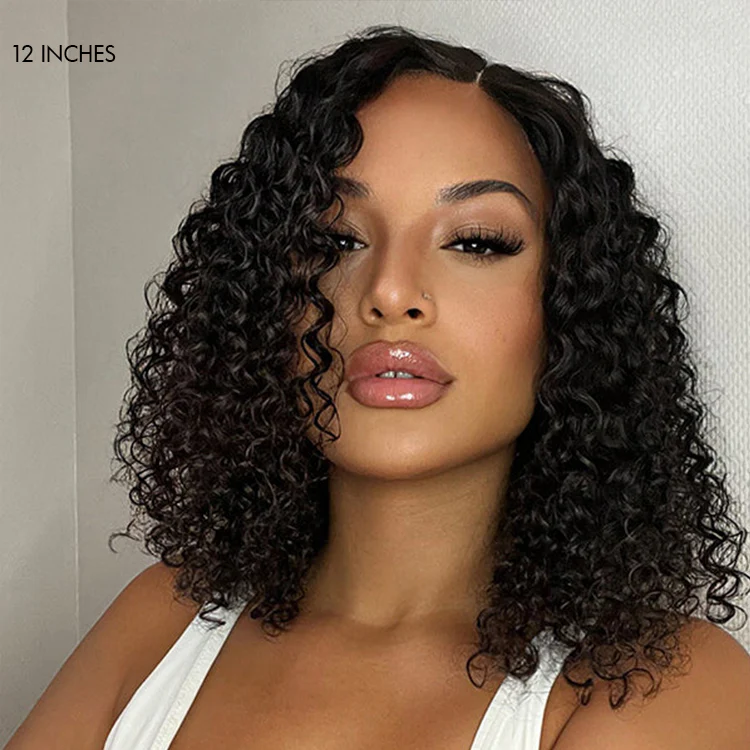 Glueless Short Deep Wave Bob 4x4 Closure Lace Wig 100% Human Hair - US Only - Image 3